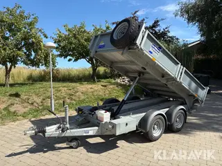 Tiptrailer Ifor Williams DB - 3,5T med fjernbetjening