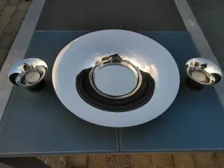 Erik Bagger skål + 2 lysestager