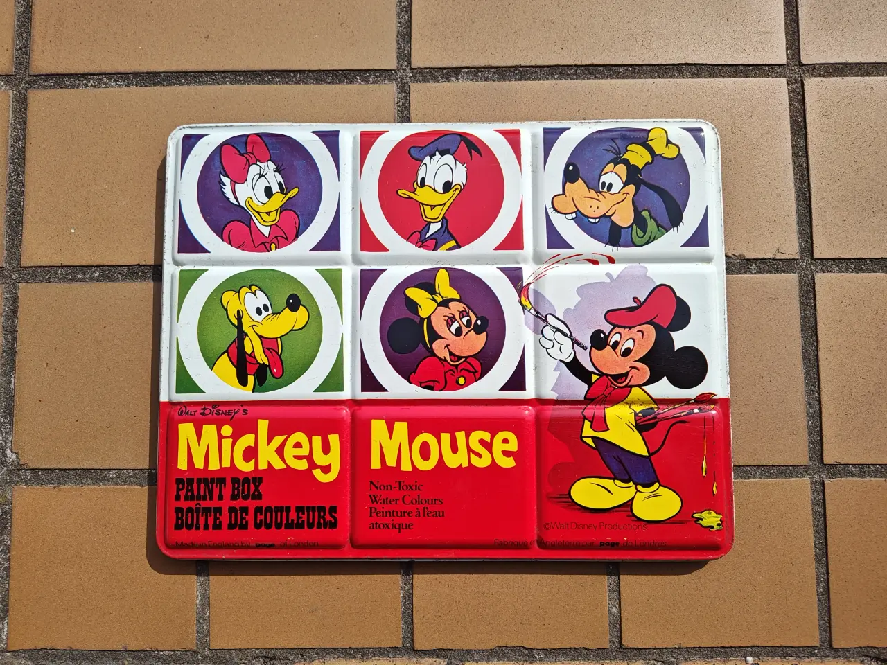Billede 1 - Gammel Disney Tin æske med vandfarver fra 70'erne