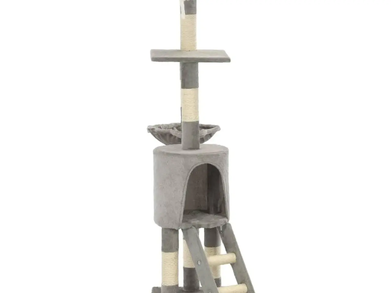 Billede 4 - Kradsetræ til katte med sisal-kradsestolper 138 cm - grå