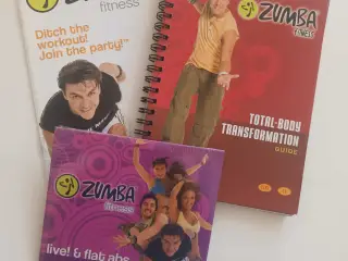 Zumba Fitness træningssæt med bog og dvd på engels