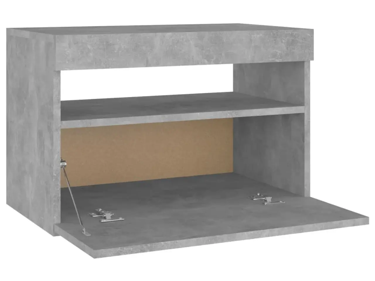 Billede 9 - Sengebord med LED-lys - 60×35×40 cm, betongrå