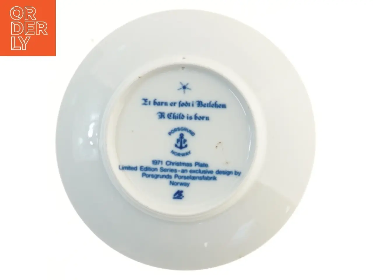 Billede 2 - Porcelæn juleplatter 1971 (str. Ø 17,5 cm)