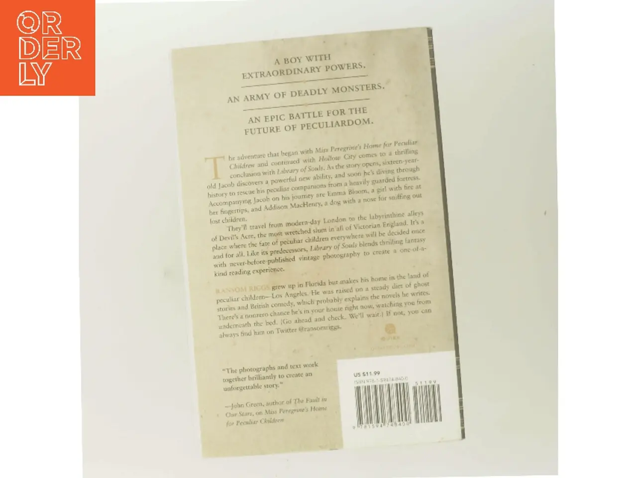 Billede 3 - Library of Souls af Ransom Riggs (Bog)