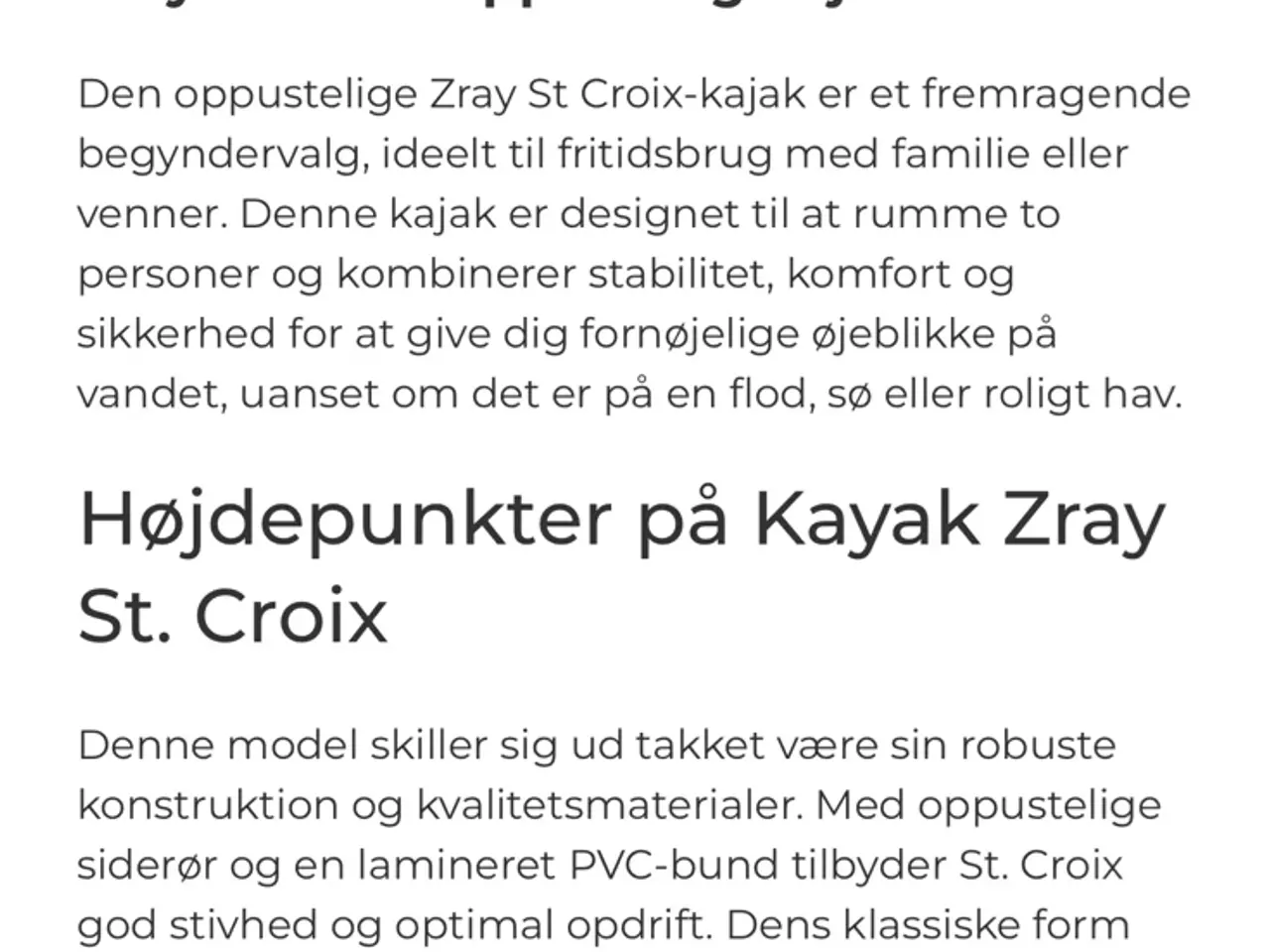 Billede 9 - 2 stk. Zray St. Croix oppustelig Kajak