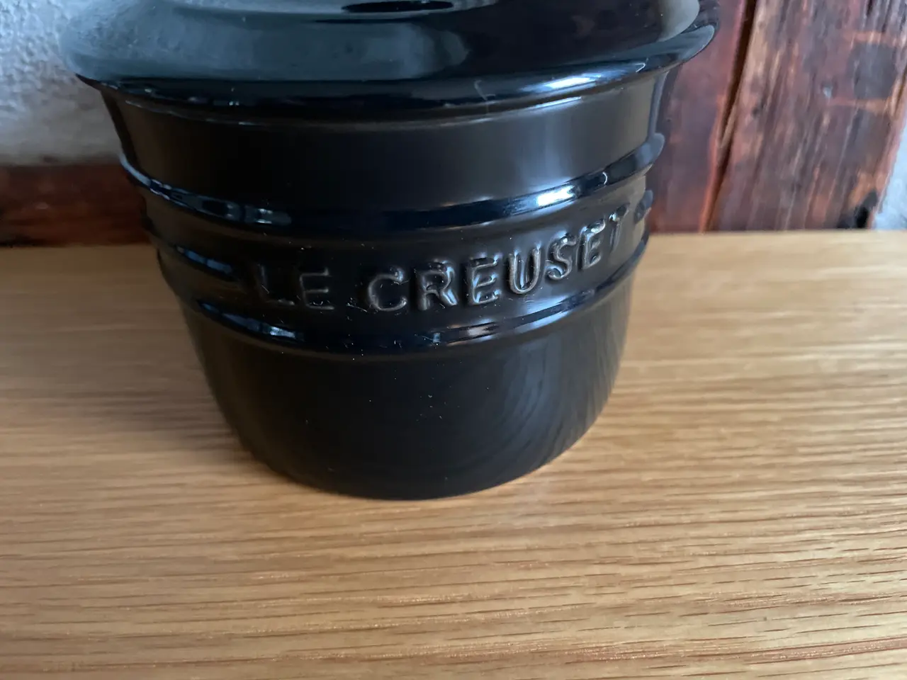 Billede 2 - Le creuset sukkerskål med ske sort 