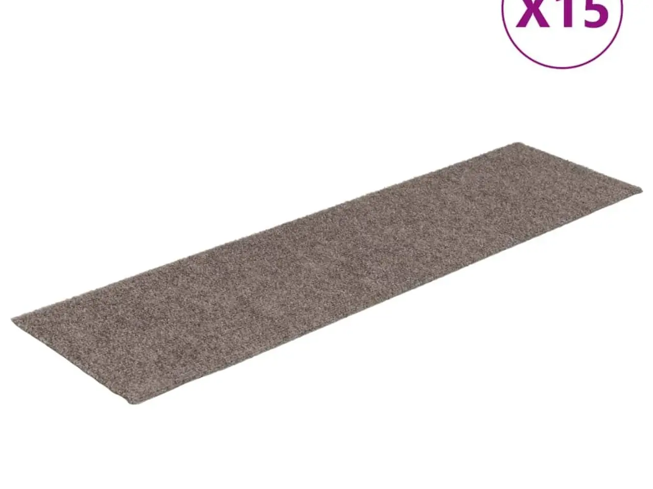 Billede 2 - Trappemåtter selvklæbende 15 stk. 76x20 cm beige rektangulære