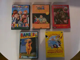 DR Børnetime, 5 DVD´er fra Danmarks Radio