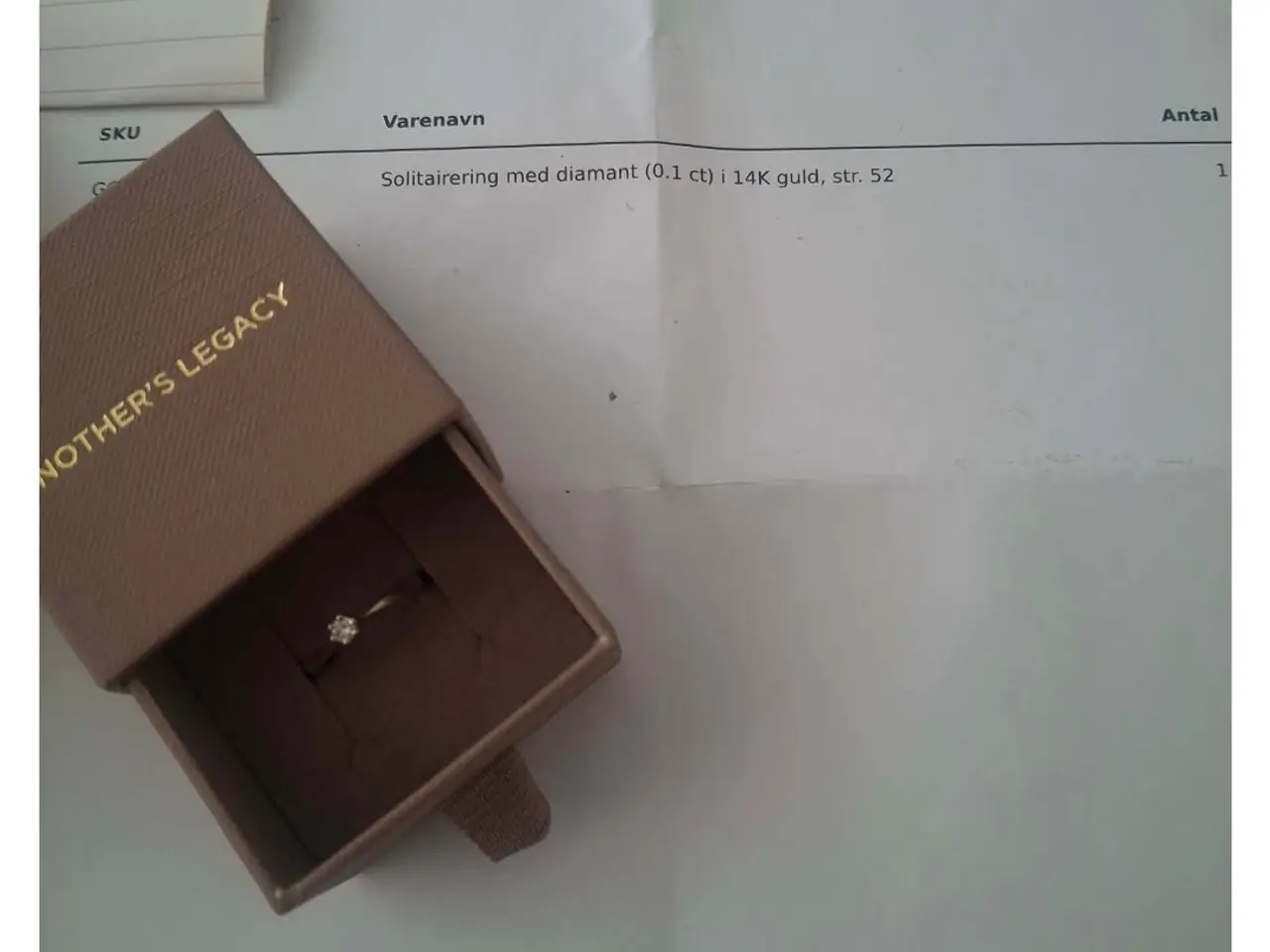Billede 1 - 14k ring  hvid guld 