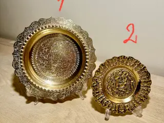 To vintage fade af massiv messing/ bronze
