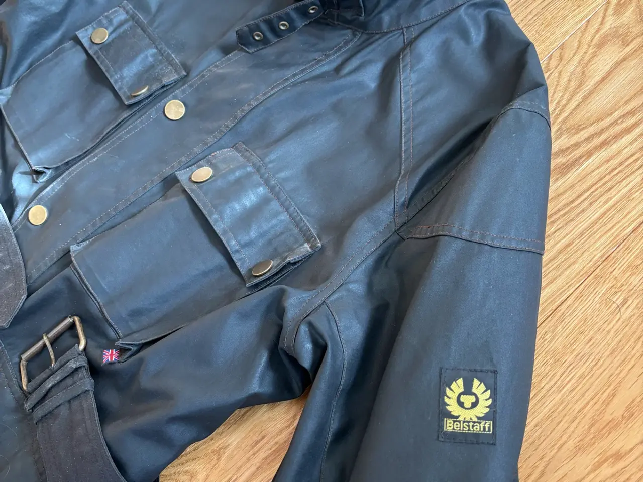 Billede 2 - Belstaff jakke Sort oilskin (str M)