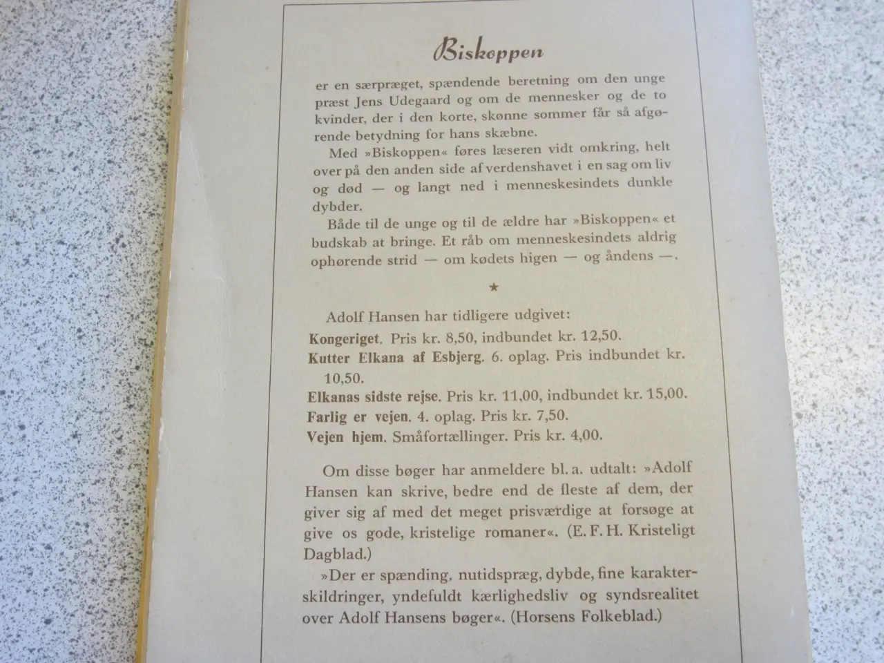 Billede 5 - Bog - Biskoppen af Adolf Hansen fra 1955