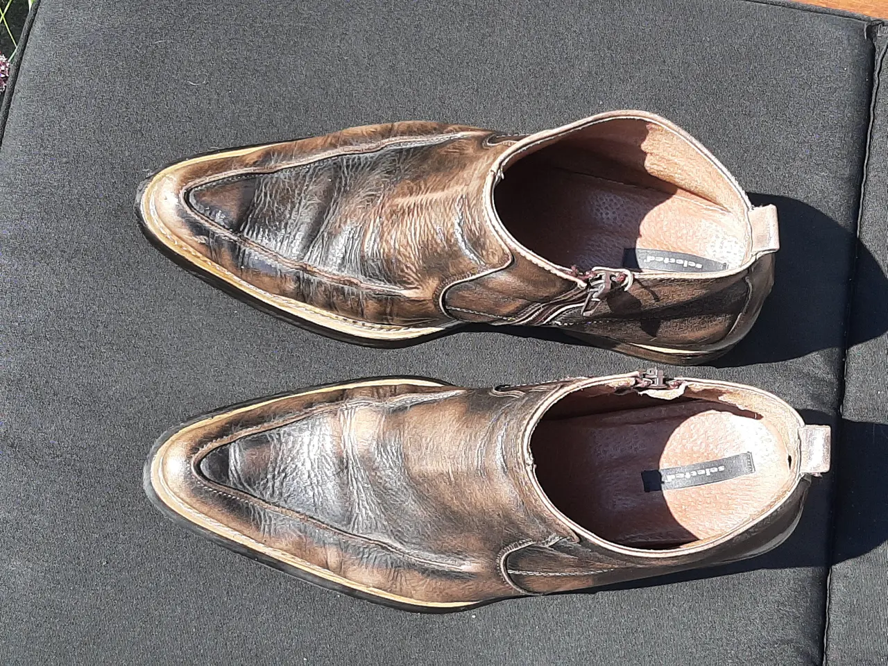 Billede 7 - Selected støvlet brun/ stor str.44 i stonewash