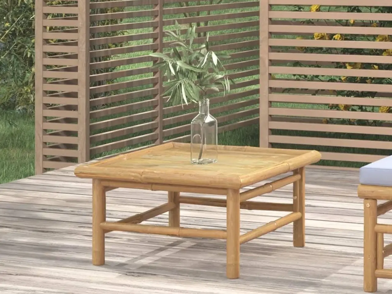 Billede 1 - Havebord i bambus 65 x 55 x 30 cm