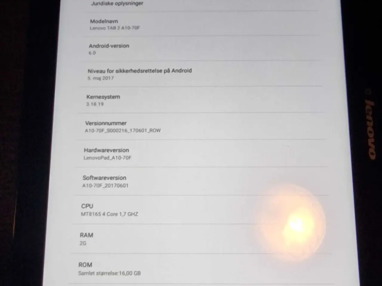 Billede 2 - Lenovo tab 2 A10-70F