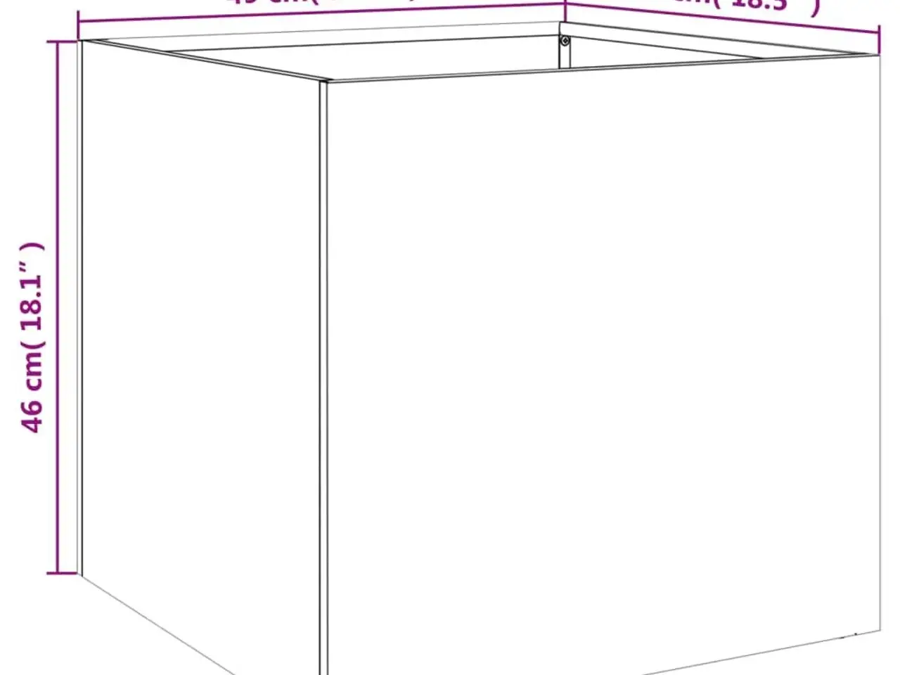 Billede 10 - Plantekasser 2 stk. 49x47x46 cm stål sort