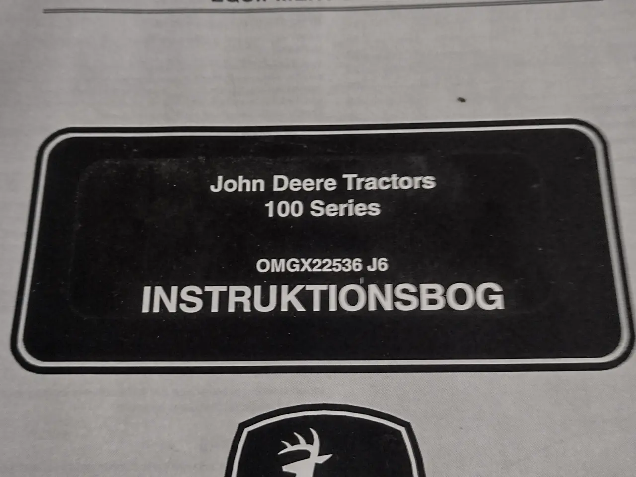 Billede 3 - Instruktionsbog til John Deere