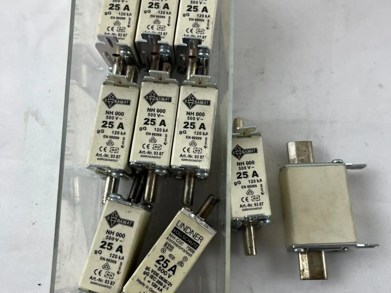 Billede 8 - parti 13x NH000 25A 500V gG sikringer Bals E‑BAMAT