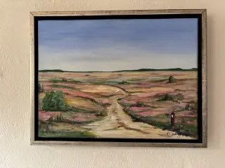 Fin maleri med motiv fra Harrild Hede