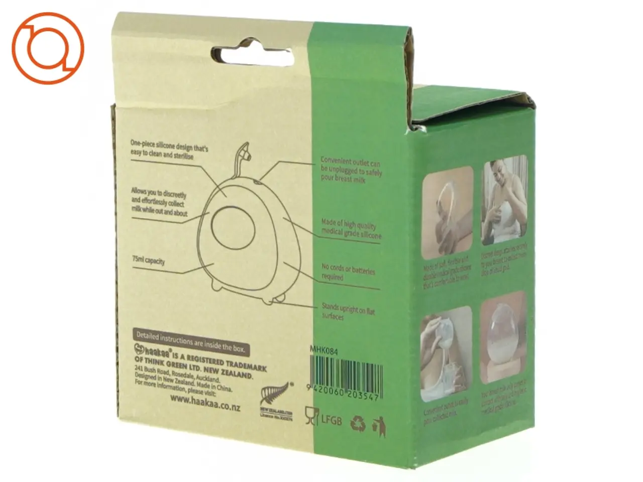 Billede 4 - Ladybug silicone breast milk collector fra Haakaa (str. 9 x 9 x 6 cm)