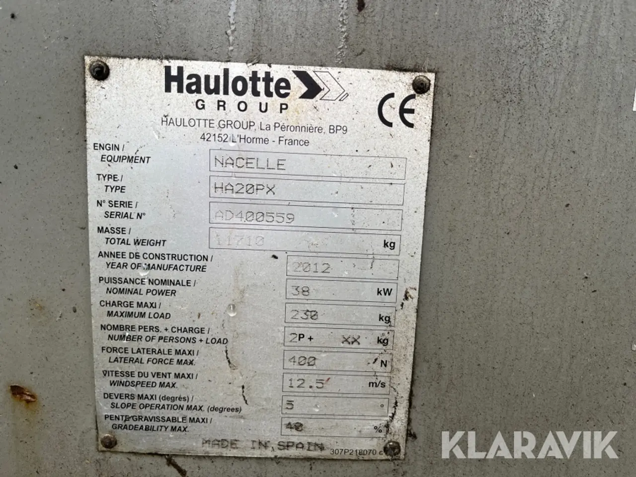 Billede 9 - Knækrambomlift Haulotte HA20PX