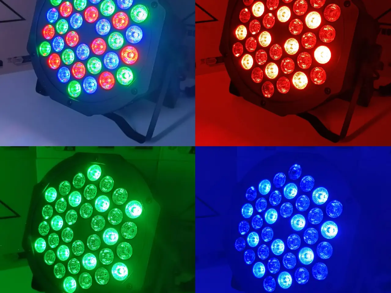 Billede 1 - NY! 36 RGB LED Diskolys + Fjernbetjening + DMX
