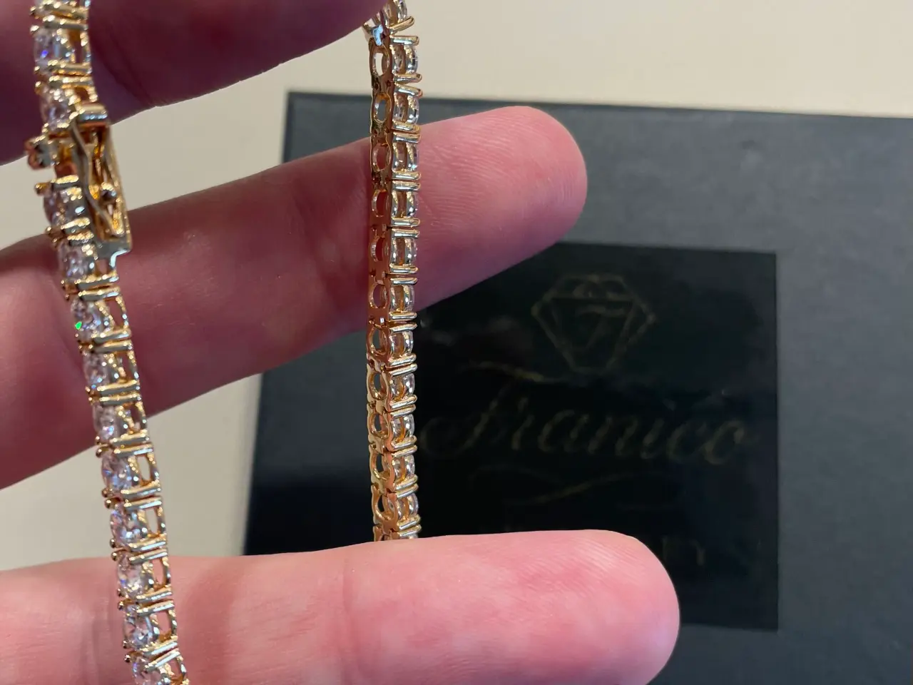 Billede 2 - Goldfilled tennis armbånd 