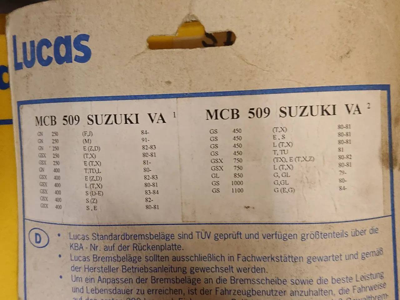 Billede 3 -  Br klodser Suzuki GSX  m flere 