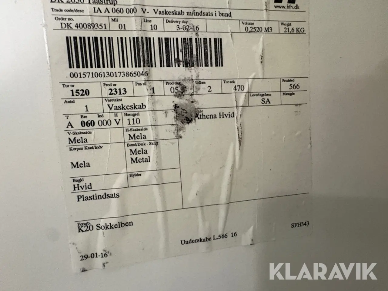 Billede 12 - Køkkeninventar HTH - 16 dele