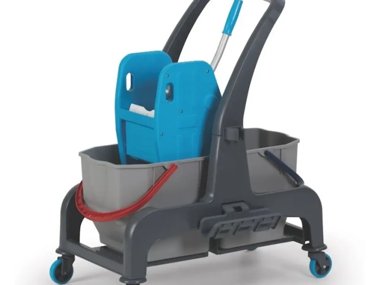 Billede 1 - Mopvogn med moppevrider og 2x 25 liters spande