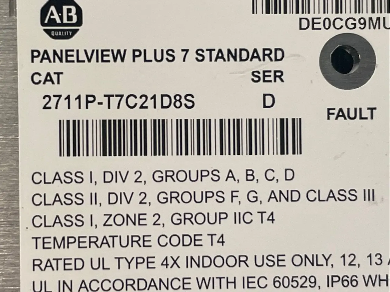 Billede 3 - Allen-Bradley 2711P-T7C21D8S PanelView Plus 7 7"