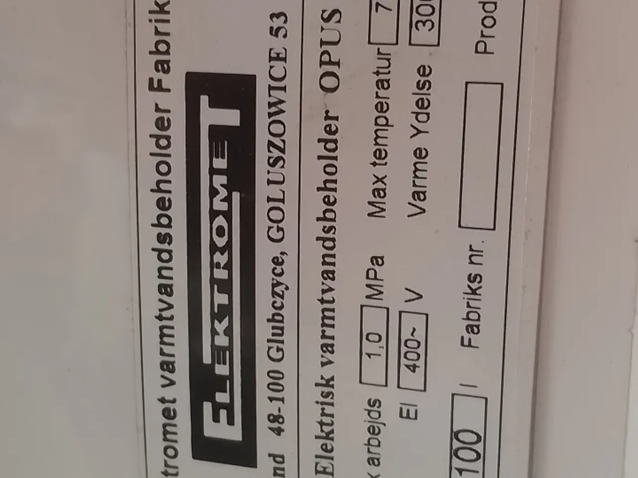 Billede 3 - El-vandvarmer 100 liter