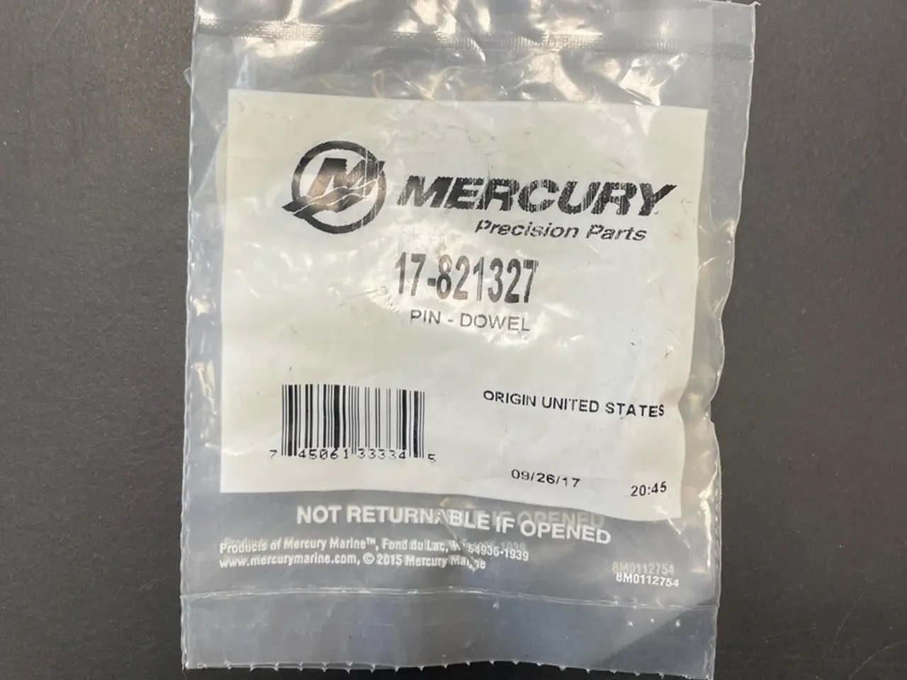 Billede 1 - Quicksilver Pin Dowel Mercury