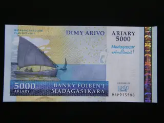 Madagaskar 5000 Ariary 2007 P94 Unc.