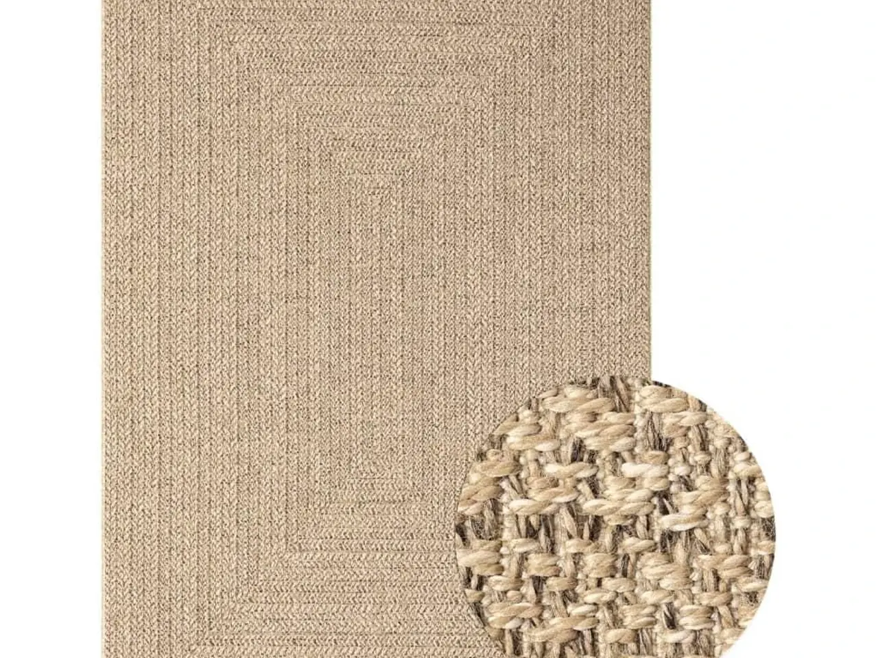 Billede 2 - Gulvtæppe ZIZUR 160 x 230 cm - jute-look