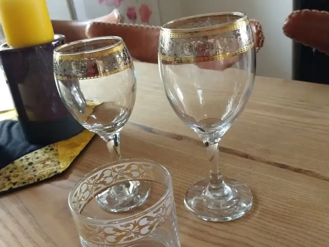 Billede 2 - 8 glas med guldkant