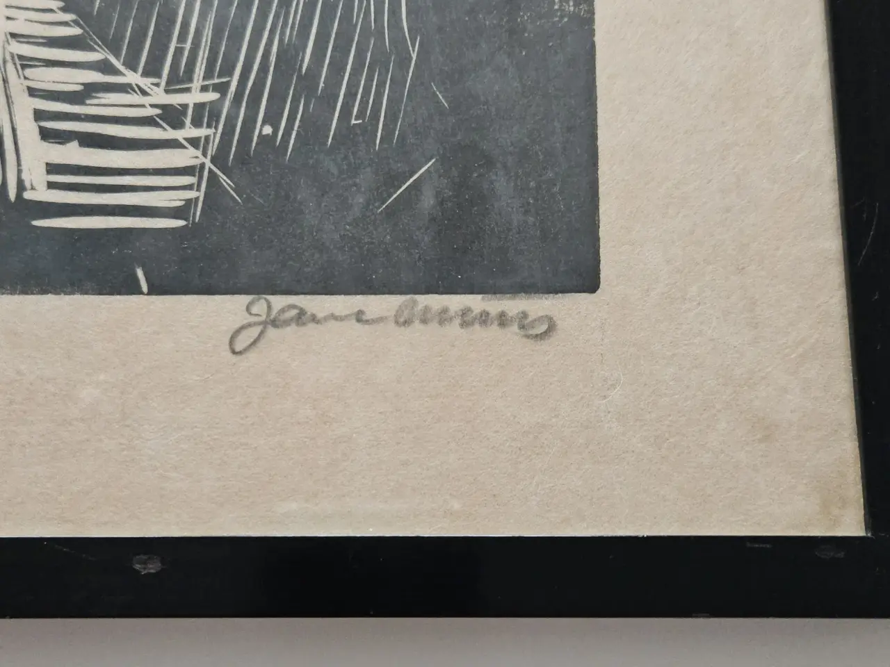 Billede 2 - Originalt grafisk kunstværk – signeret Jane Muus