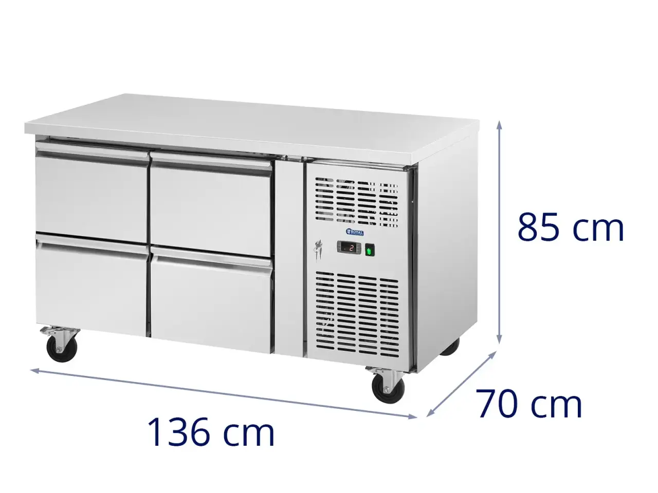 Billede 7 - Kølebord med skuffer – 280 l – 136 x 70 cm