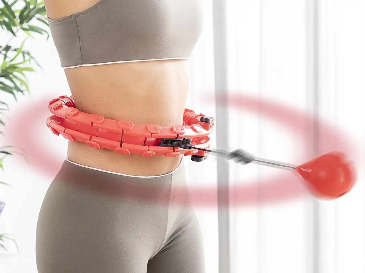 Billede 2 - Fittehoop - Justerbar Smart Fitness Hoop med vægt