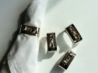 Retro servietringe, 4 stk samlet
