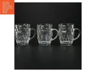Sæt af 3 glas ølkrus (str. 12,5x9,5 cm)