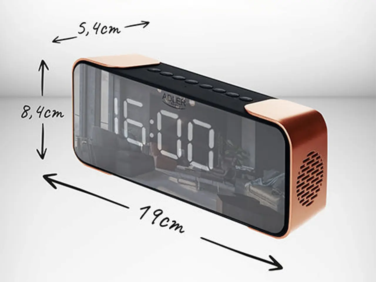 Billede 5 - Radio i kobberfarve med Vækkeur, Bluetooth og FM