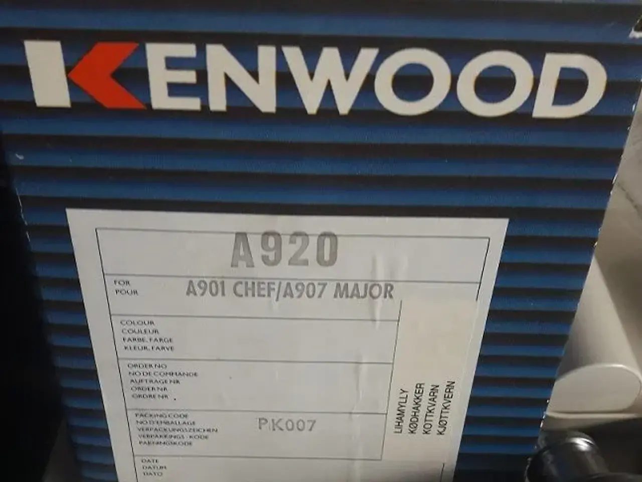 Billede 2 - Kenwood/Major kødhakker