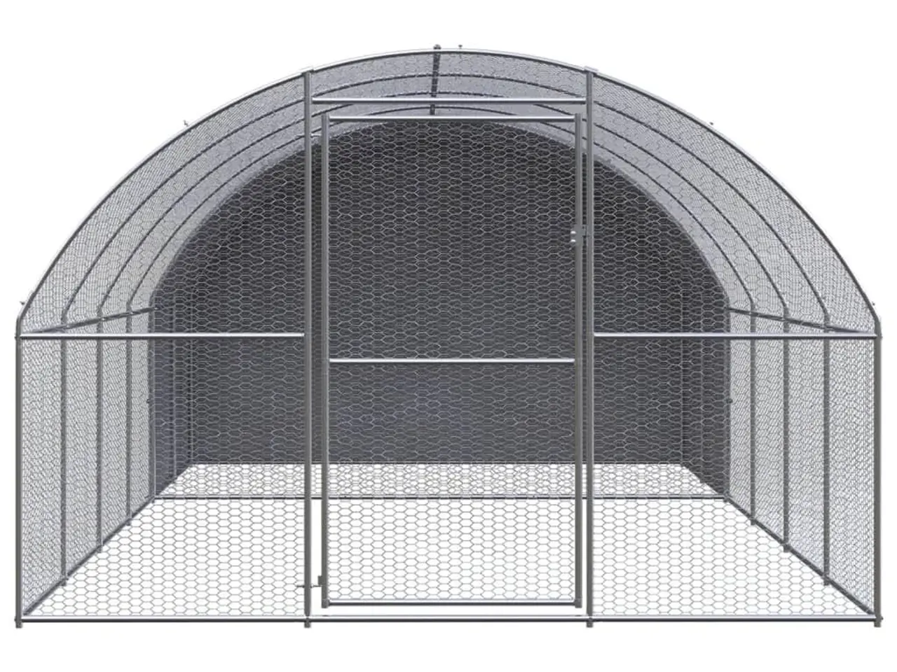 Billede 2 - Hønsehus 3×4×2 m - galvaniseret stål med vandafvisende PE-tag