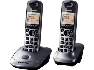 Trådløs fastnettelefon Panasonic KX-TG2512 - grå med nummervisning (sæt med 2)