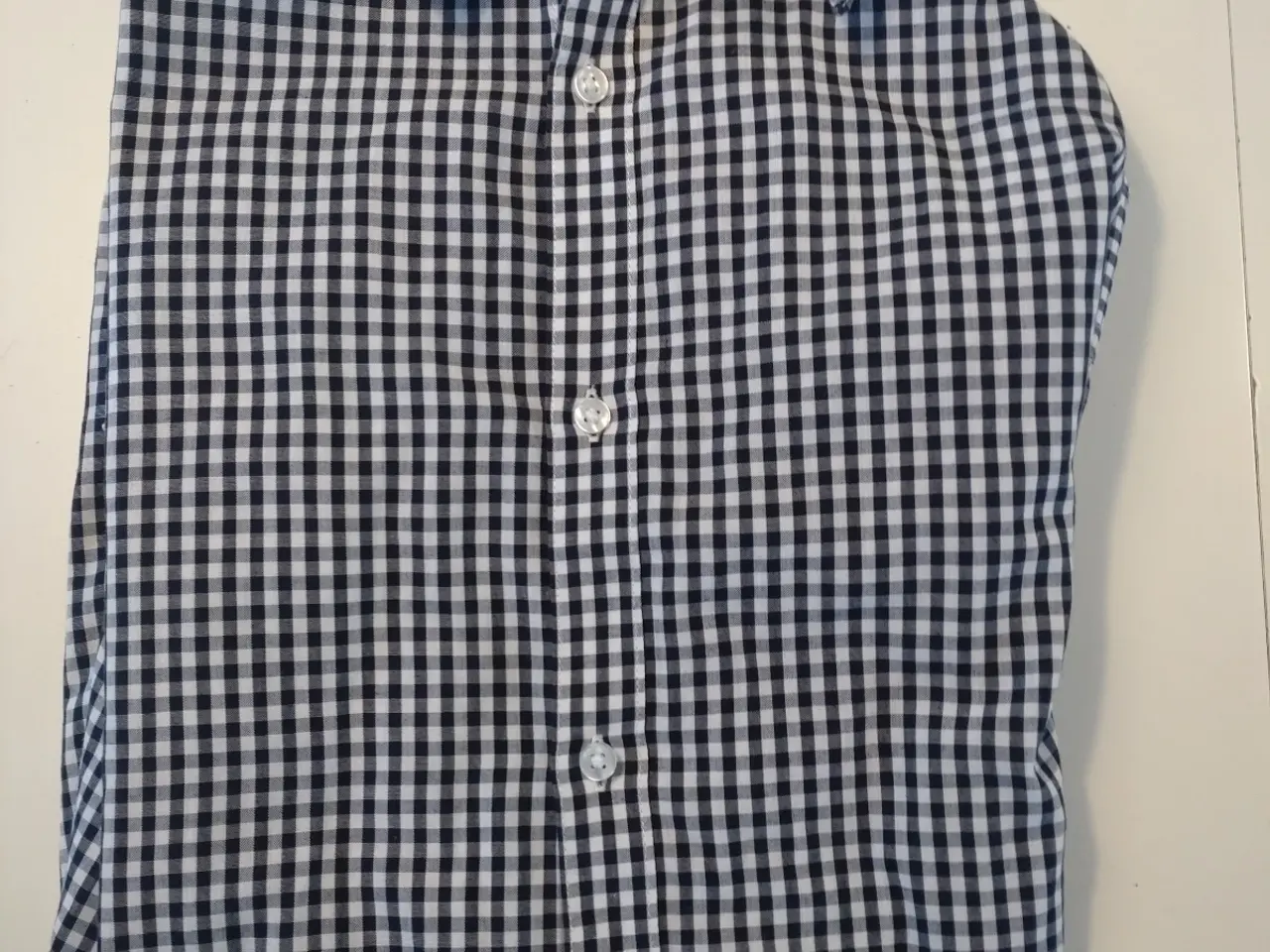 Billede 3 - H&M blåternet skjorte easy iron slim fit M