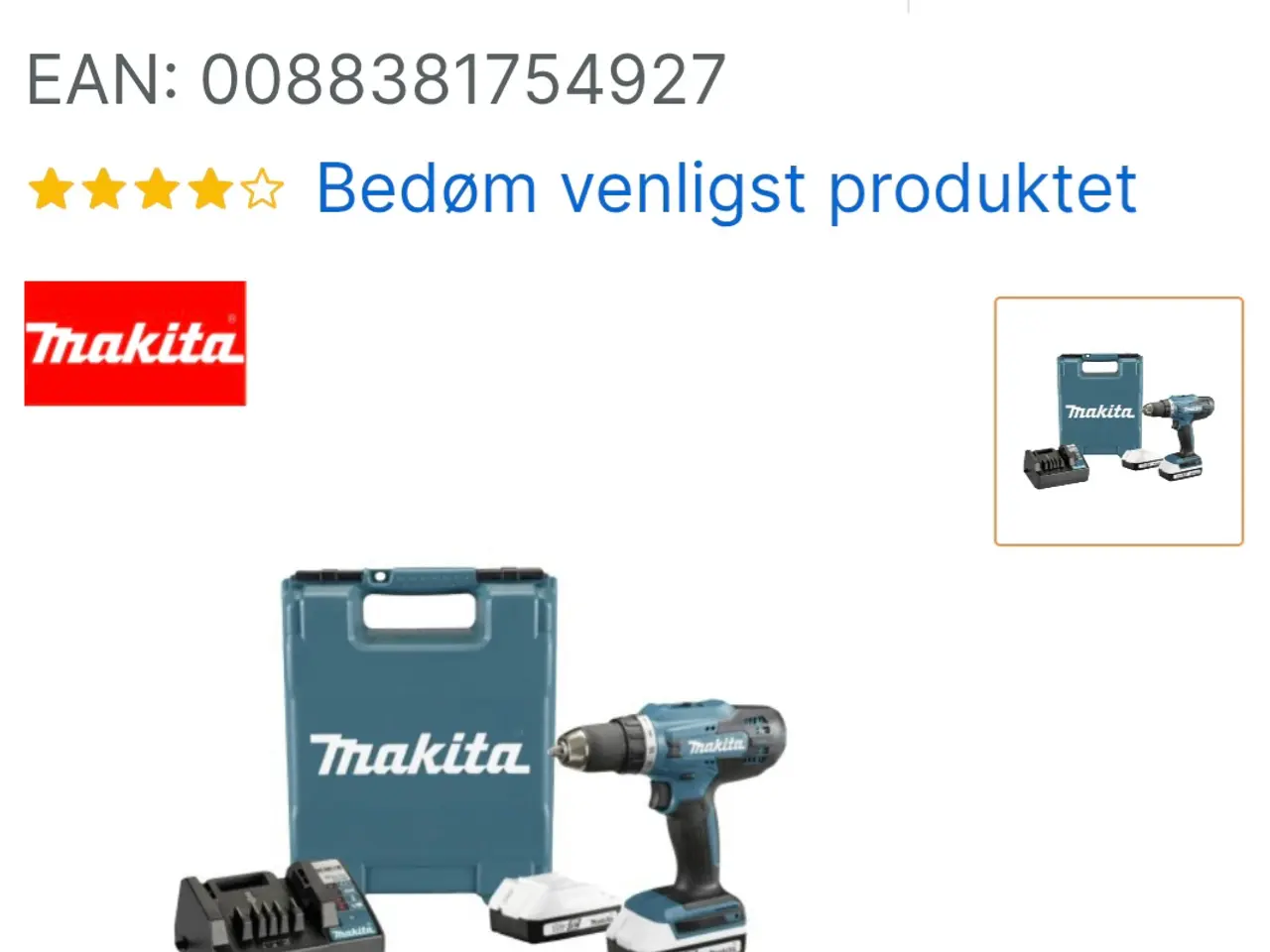 Billede 2 - Makita bore-/skruemaskine sæt 18v