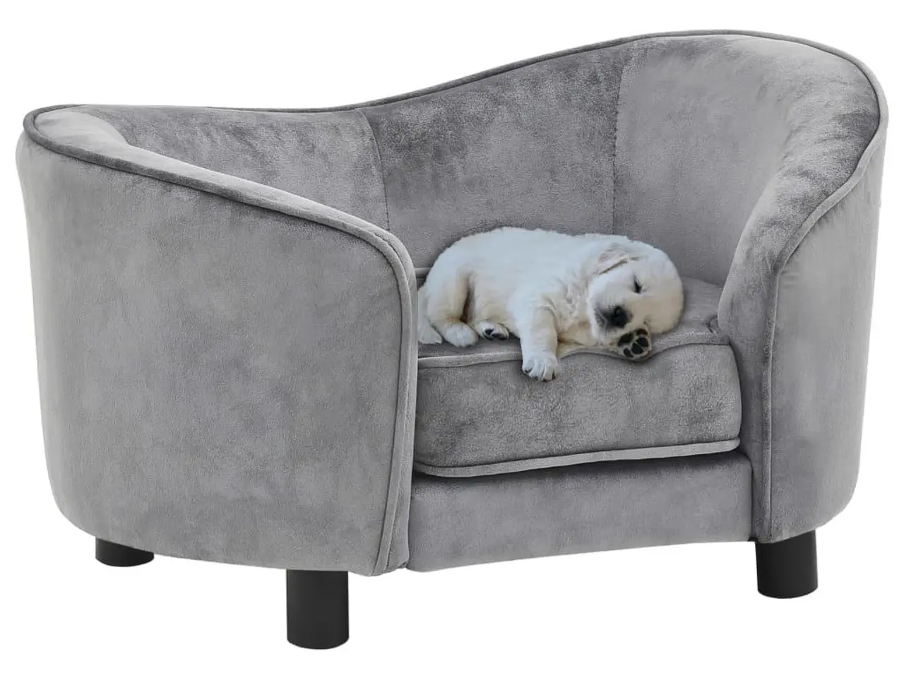 Billede 1 - Hundesofa i plys 69 x 49 x 40 cm grå