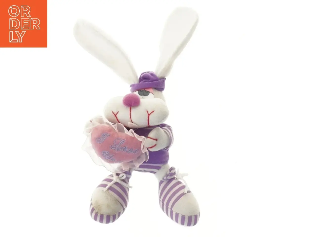 Billede 1 - Bamse med 'I Love You'-hjerte (str. 25 cm)