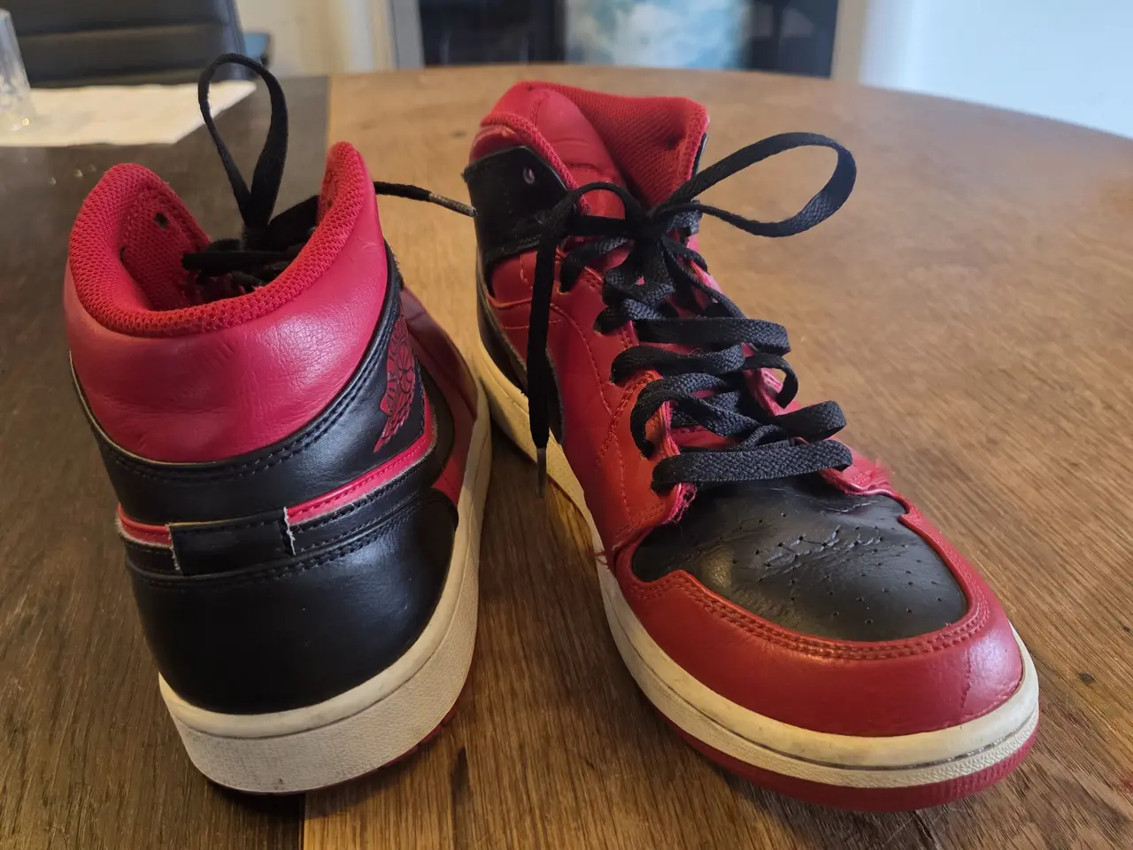 Billede 3 - Nike Air Jordan 1 Reverse Bred Rød Sort str 43